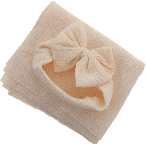 4Sets Infant Swaddle Blanket White Polyester Baby Wraps for Newborns