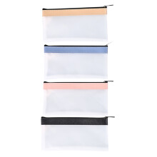 12Stk Transparente Geldtaschen PVC Für Münzen Scheine Bunt