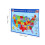 5Pcs Us Map Posters Multi Color Uv Paper Educational Wall Decoration 2