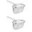 2Pcs Silver Household Noodle Strainer Mesh Colander with Hanging Hole 6