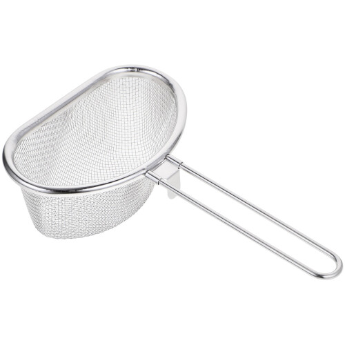 2Pcs Silver Household Noodle Strainer Mesh Colander with Hanging Hole 1