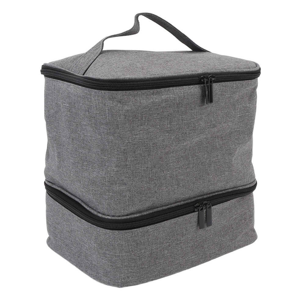 Grey Large Nail Polish Organizer Bag, Holds 30 Bottles, 24X24x21cm