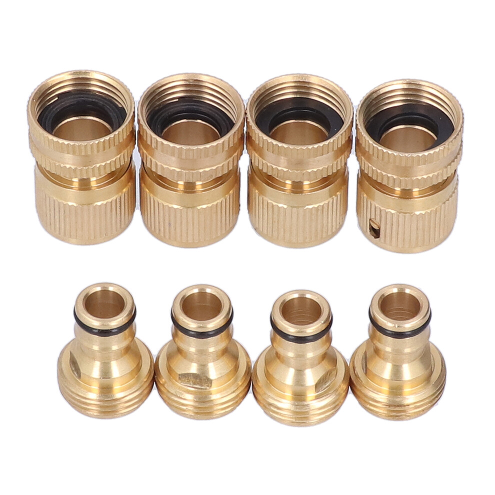 Rust Proof Brass Hose Connectors 4 Pack