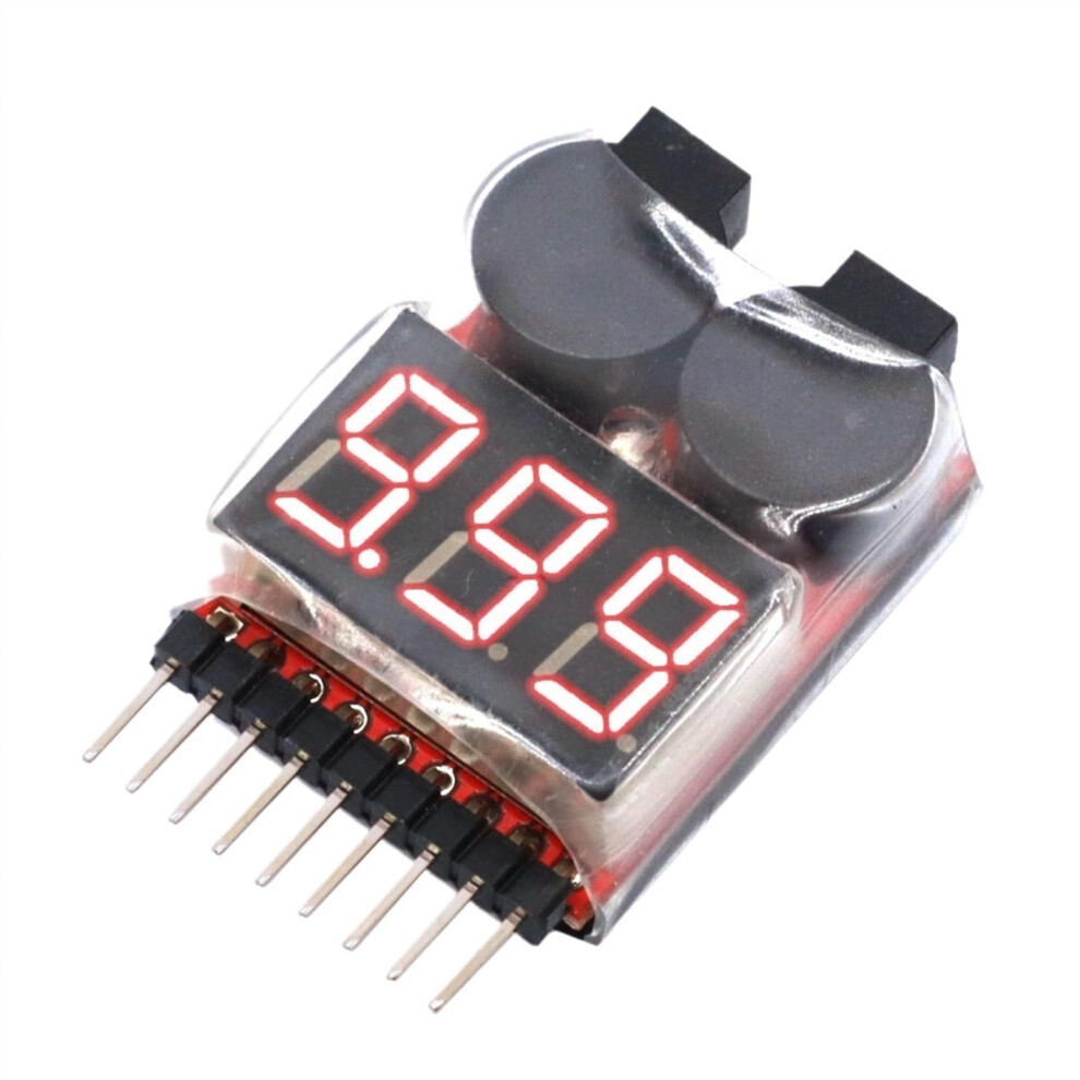Battery Voltage Tester With Warning Buzzer For 18S Lipo Liion Life Batteries, Loud Audible Alerts 9455672117746