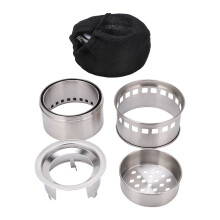 Survival Wood Burning Camp Stove Stainless Steel Durable Construction Foldable Design Eco-Friendly Smoke-Free Operation Portable Stove For Hiking