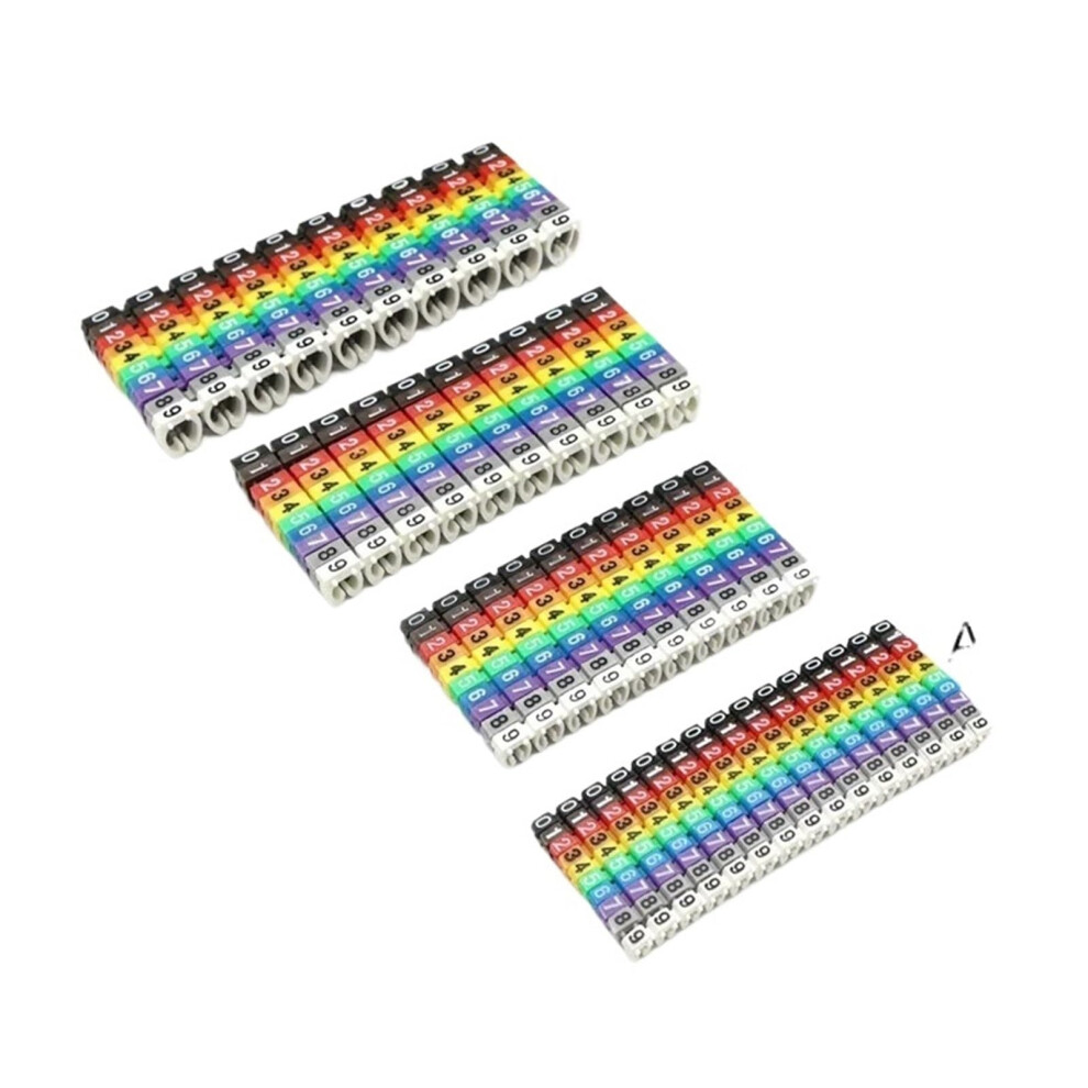 Cable Markers Number Tag Pvc For 28Mm Wire, Colorful Buckle Type Labels For Cat5 Network 9113335845923