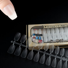 Fake Nails 240 Pcs Clear Acrylic Coffin Nail Tips with Natural Curve Fit for Manicure and Nail Art