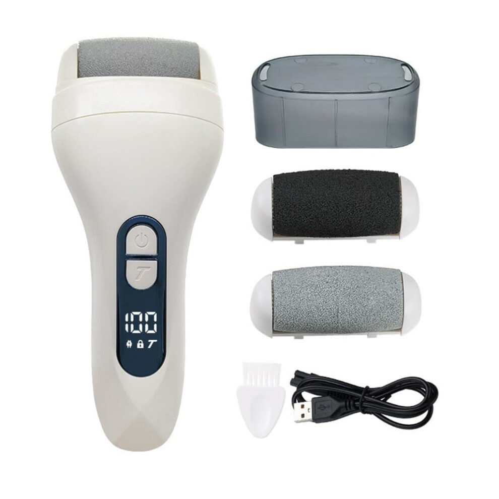 Electric Foot Callus Remover with Digital Display, Rechargeable Pedicure Grinder 1200mAh Battery