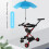 Sky Blue Portable Umbrella for Patio Strollers, UPF 50+ 7