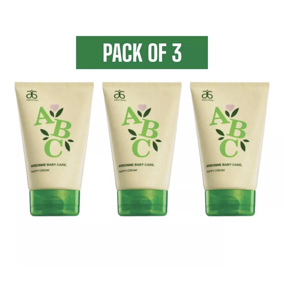 Arbonne 3 X Abc Baby Care Nappy 141Ml Each Cream