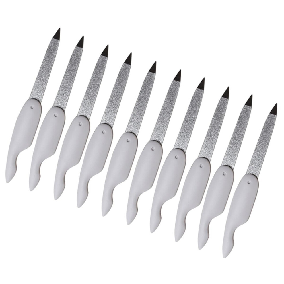 10pcs Folding Nail File Buffer DoubleSided for Acrylic and Natural Nails, Travel Friendly