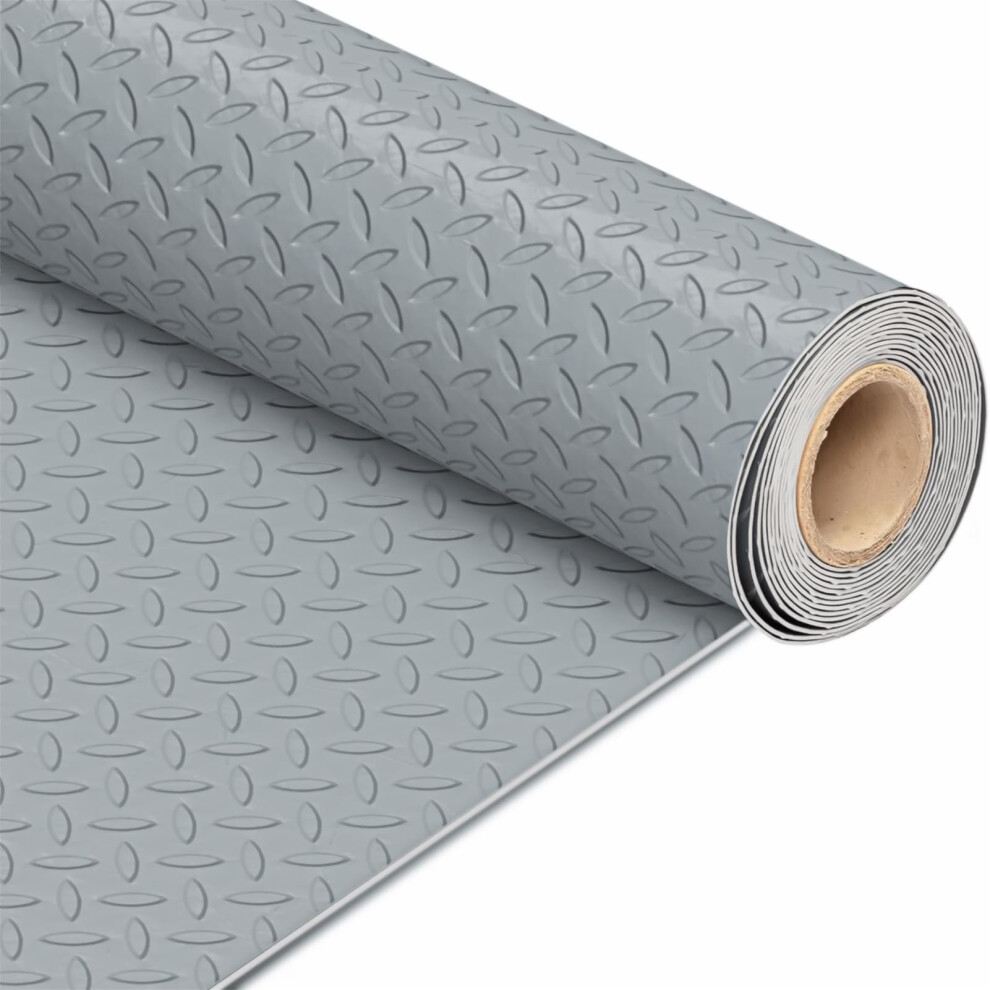 7.5X20 Ft Heavy Duty Waterproof Pvc Garage Floor Mat Roll, Nonslip Flooring For Car Parking And Suvs 9174973703235