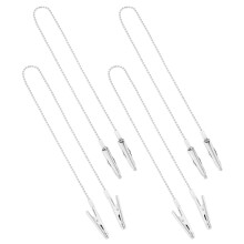 Dental Bib Clips Stainless Steel Bib Holder with Durable Metal Chain, Reusable Napkin Holder for Adults and Elders