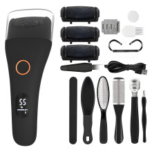 Electric Callus Remover Rechargeable Foot File with Low Noise Motor and Safety Guard for Smooth Feet