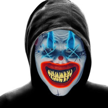 LED-Leuchtmaske für Halloween-Partys, LED-Leuchtmaske mit EL-Drahtbeleuchtung, gruselige Maske, 3 Leuchtmodi, verstellbarer Riemen, hochwertiges,