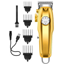 Hair Clippers for Men Professional Cordless Trimmer USB Fast Charging Low Noise Metal Body Gold