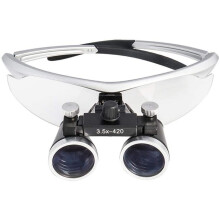Head Mounted Dental Loupe 3.5X420mm Surgical Magnifier with Adjustable Working Distance and Enhanced Visual Clarity