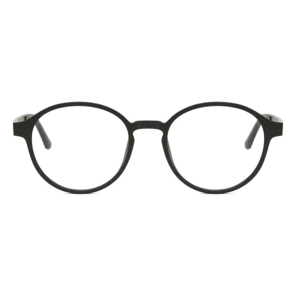 Smartbuy Collection Full Rim Round Matte Black Verge Trc-190 Unisex Eyeglasses
