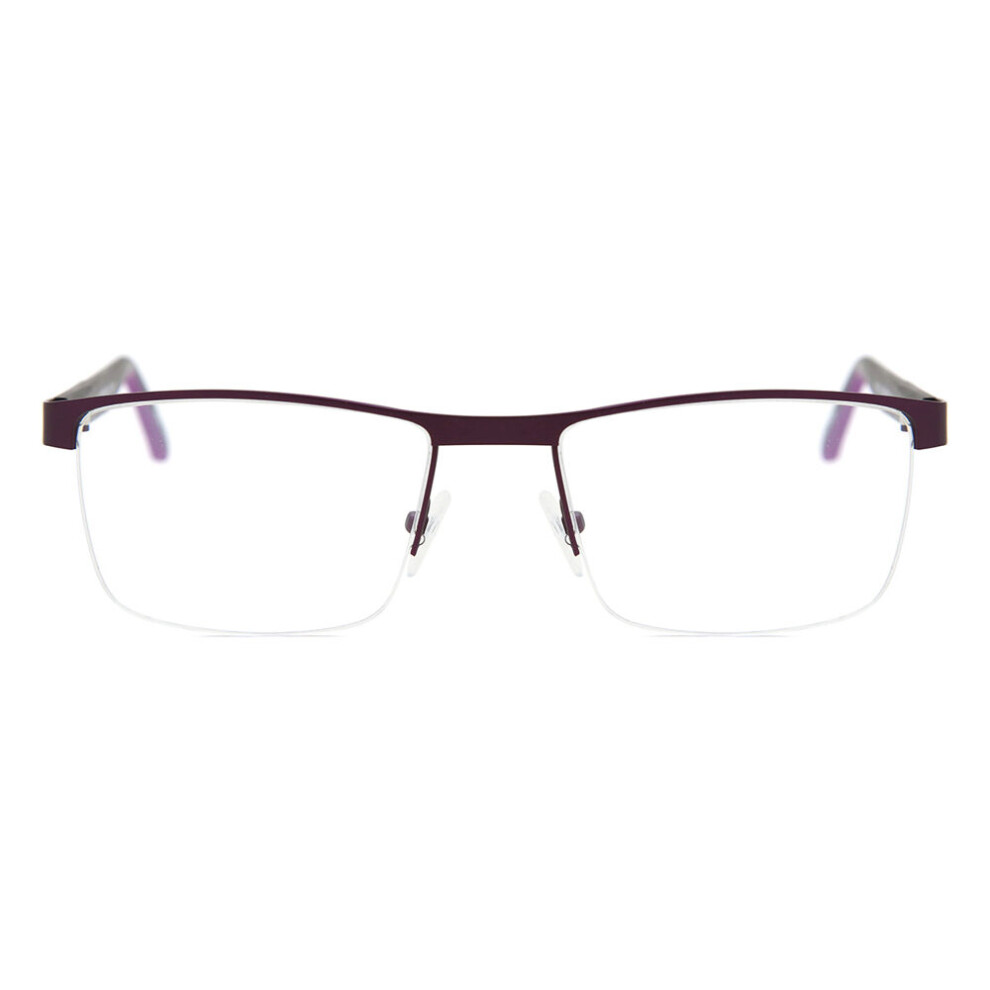 Smartbuy Collection Semi Rimless Rectangle Purple Tim 982G Unisex Eyeglasses