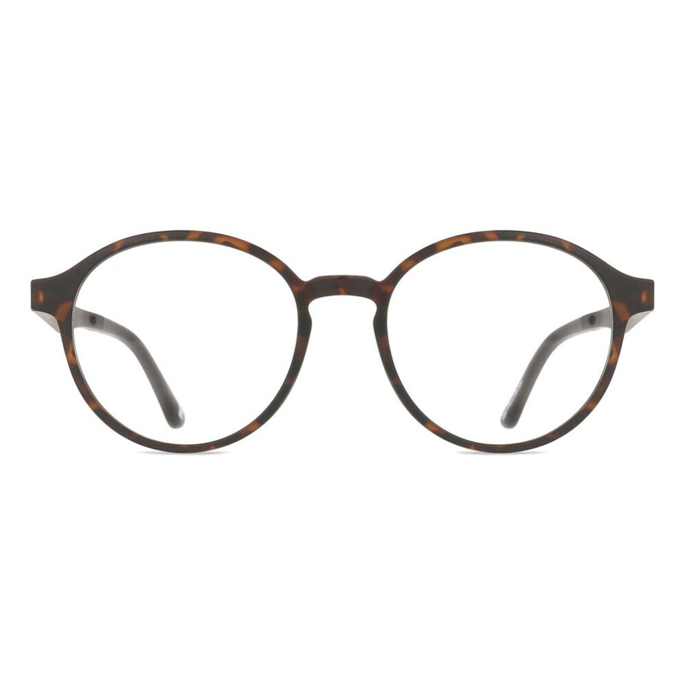 Smartbuy Collection Full Rim Round Matte Tortoise Verge Trc-190A Unisex Eyeglasses