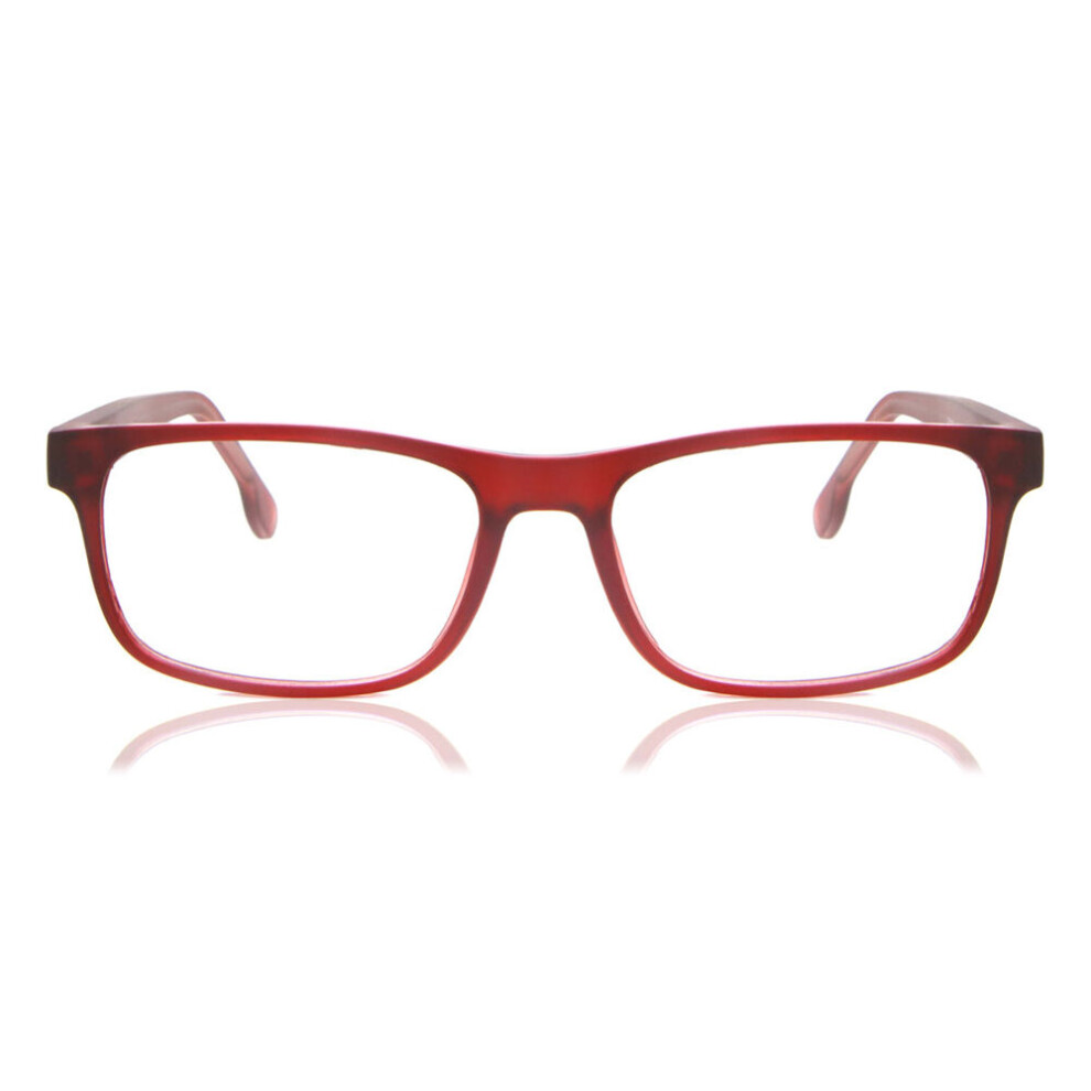Smartbuy Collection Full Rim Square Matte Burgundy Graslands Cp122h Unisex Eyeglasses