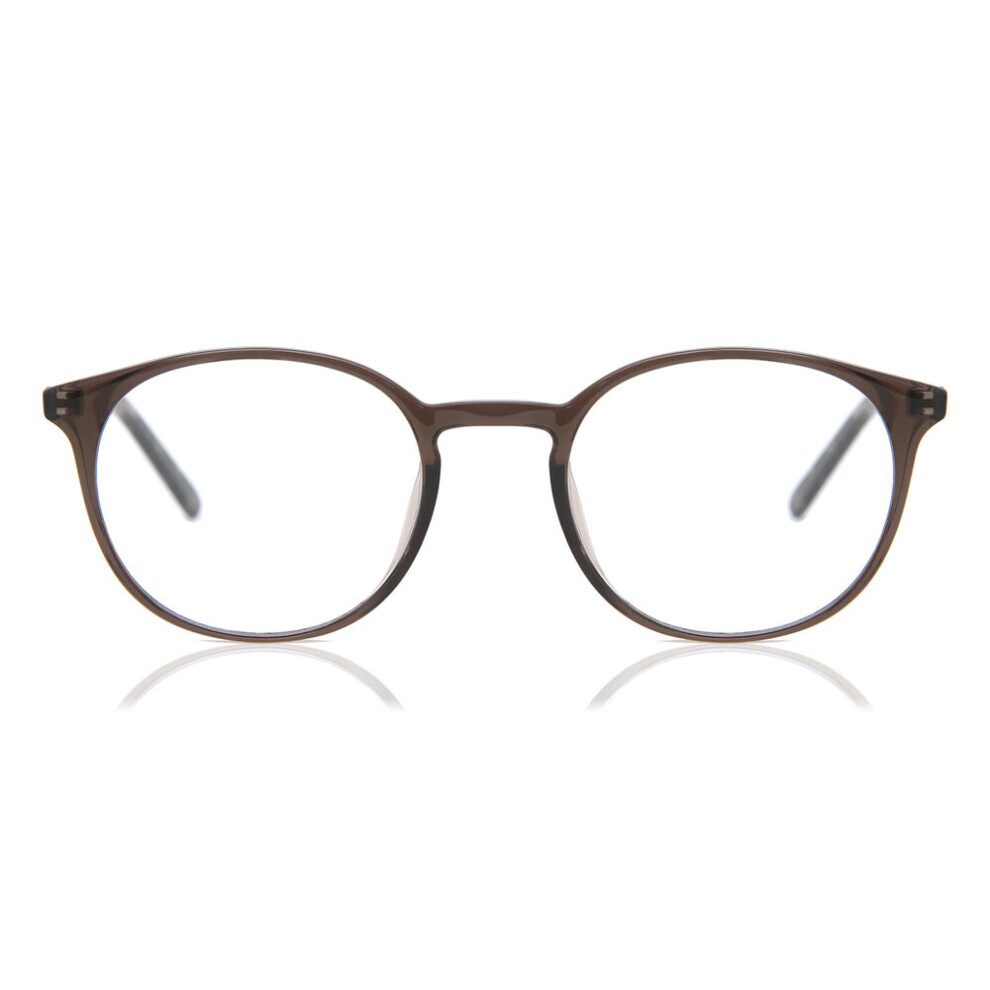 Smartbuy Collection Brown Full Rim Round Transparent Beilou Ac13b Unisex Eyeglasses