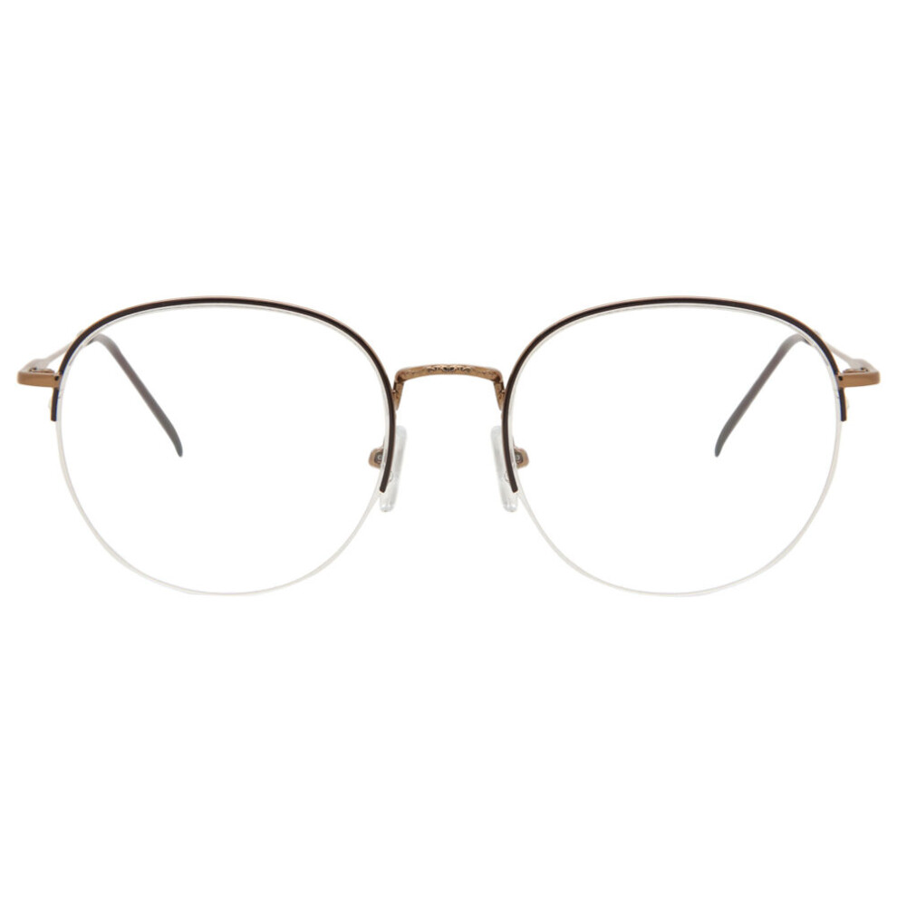 Smartbuy Collection Semi Rimless Oval Brown Treysab 930G Men Eyeglasses