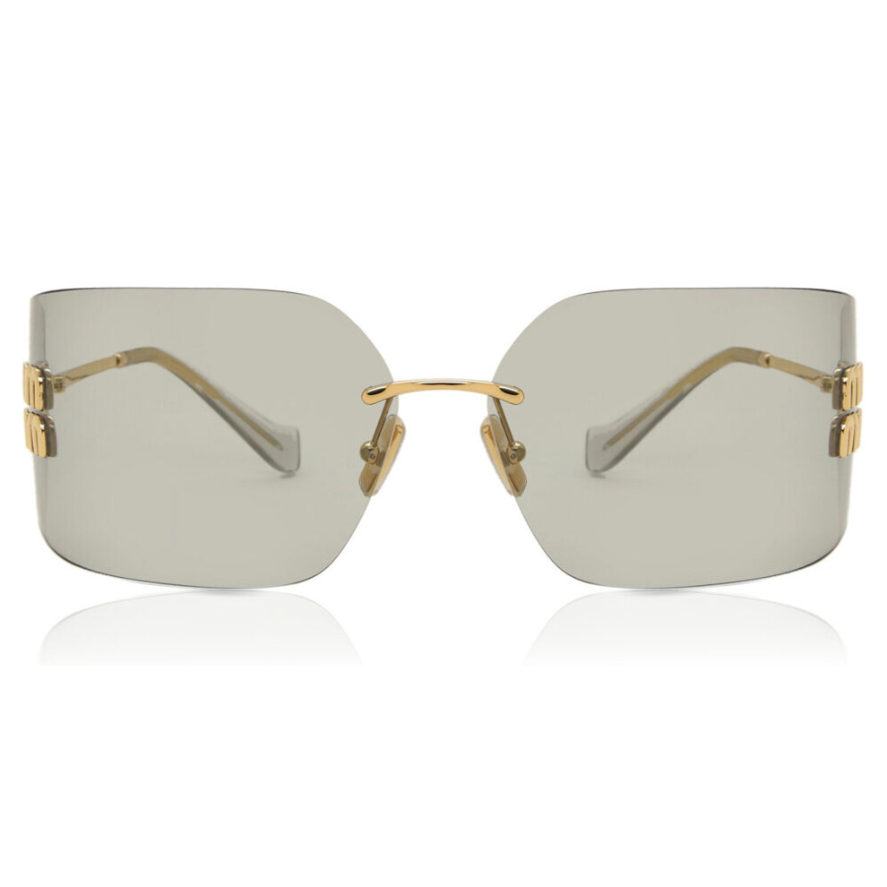 Miu Miu , Sunglasses, Female, Yellow, One Size, Stylish Rimless Sunglasses Mu54ys - Image 4
