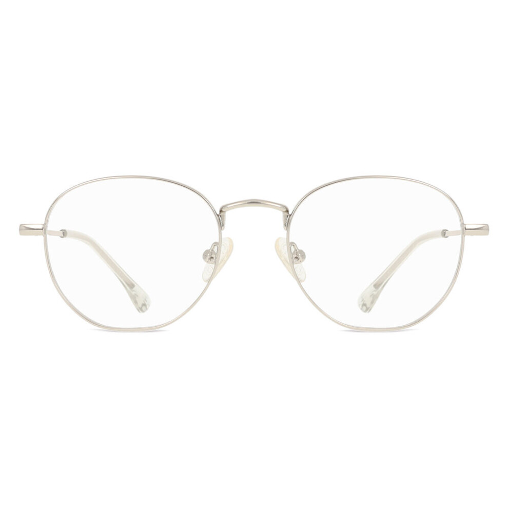 Smartbuy Collection Silver Full Rim Oval Hokk M298a Unisex Eyeglasses