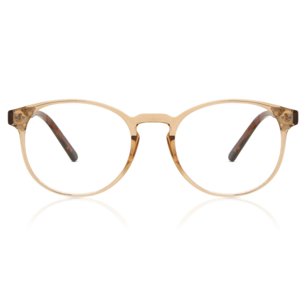 Smartbuy Collection Beige Full Rim Oval Shiny Noor Cp109e Unisex Eyeglasses