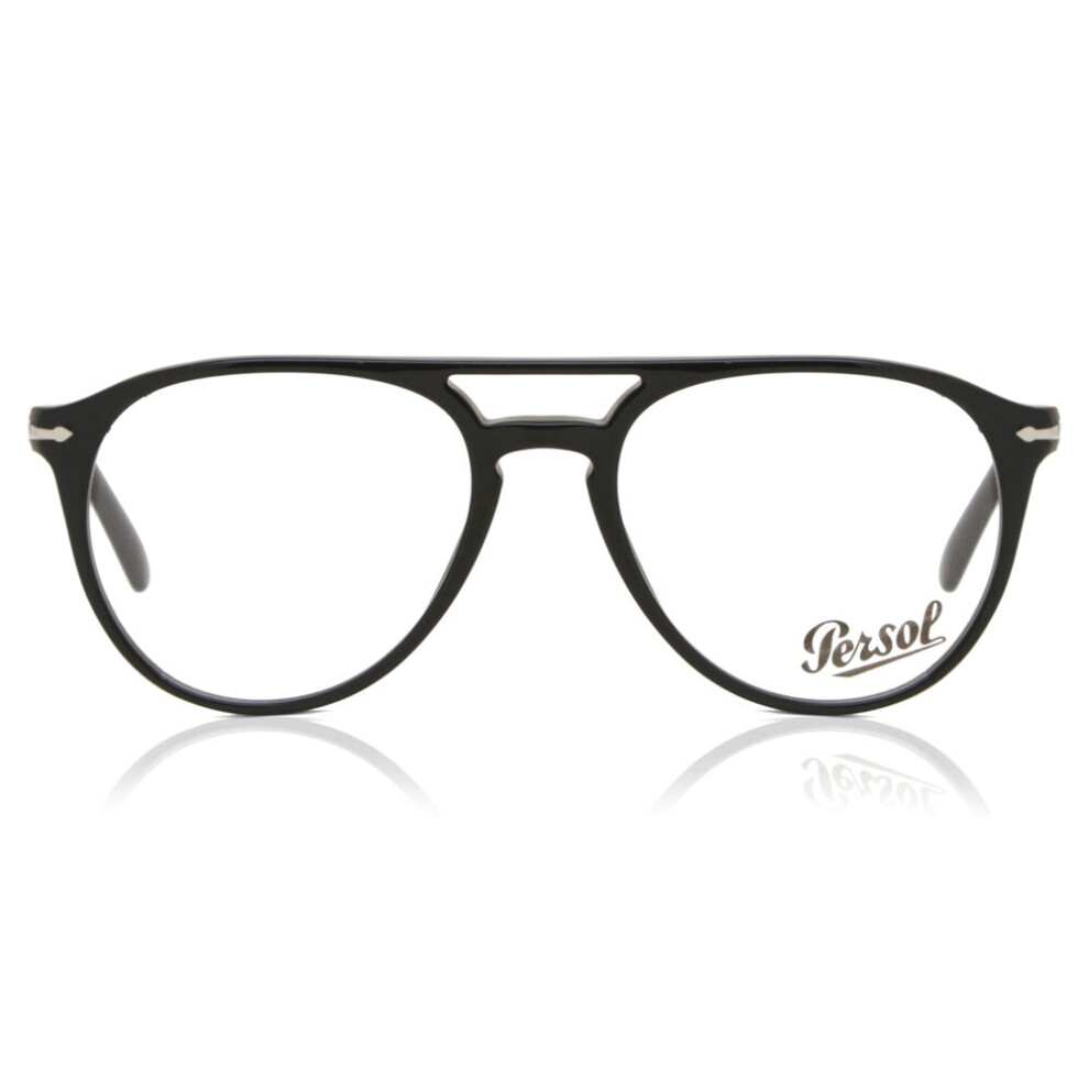 Persol Men's Black Po3160v 095 Man Optical Frames Acetate Transparent Pilot Normal - Image 4