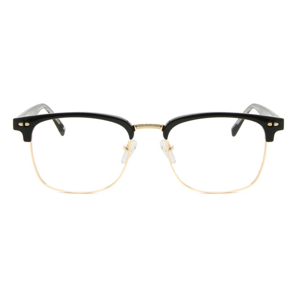 Smartbuy Collection Full Rim Browline Black Gold Murf 886 Men Eyeglasses