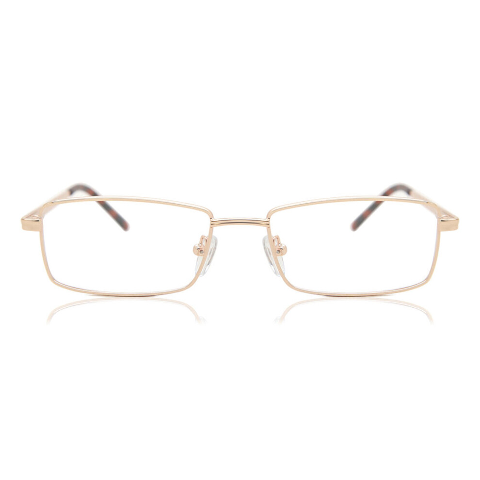 Smartbuy Collection Gold Full Rim Rectangle Rose Leyton 510F Unisex Eyeglasses