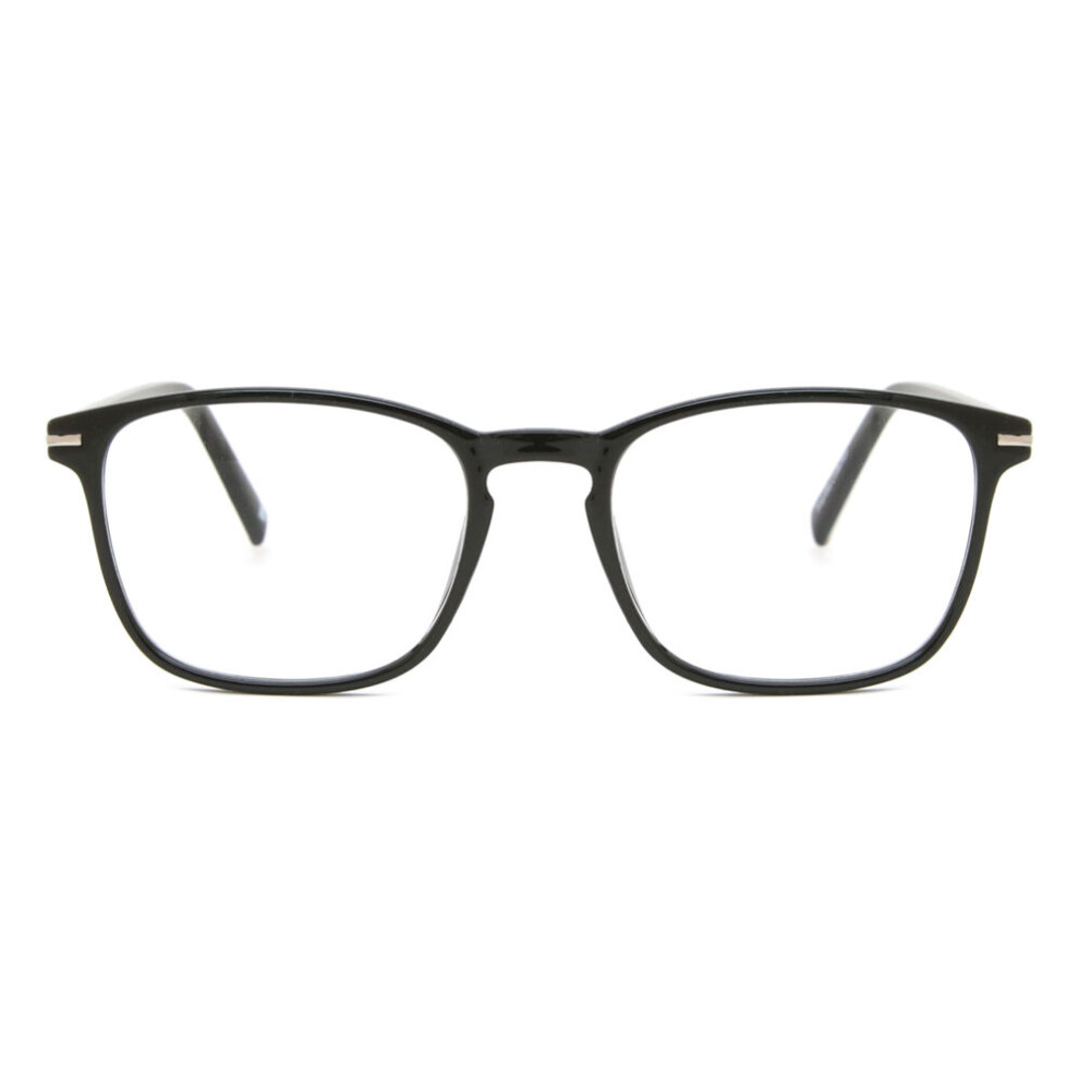 Smartbuy Collection Black Full Rim Square Fundy Cp120 Unisex Eyeglasses