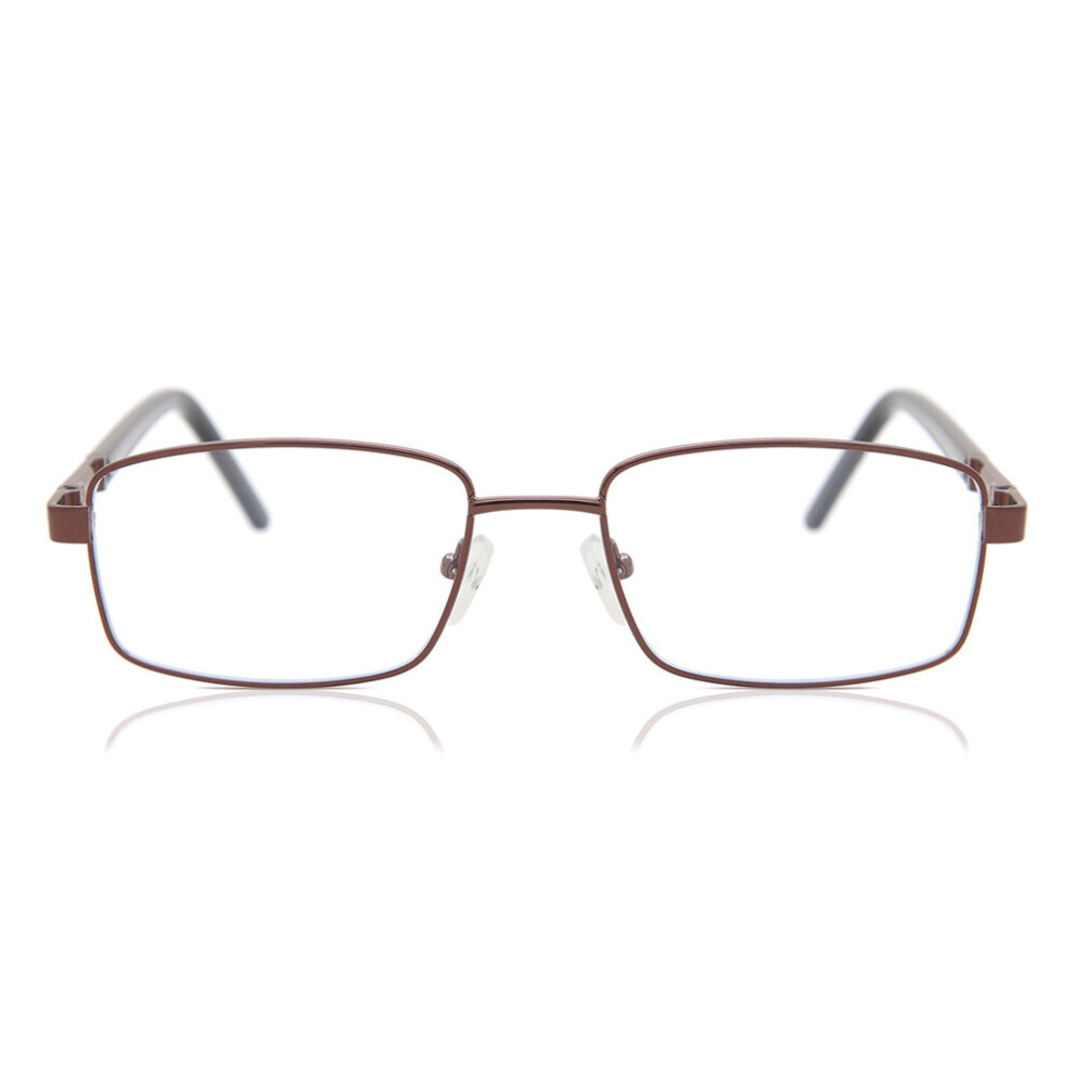 Smartbuy Collection Brown Full Rim Rectangle Ivy 659B Unisex Eyeglasses
