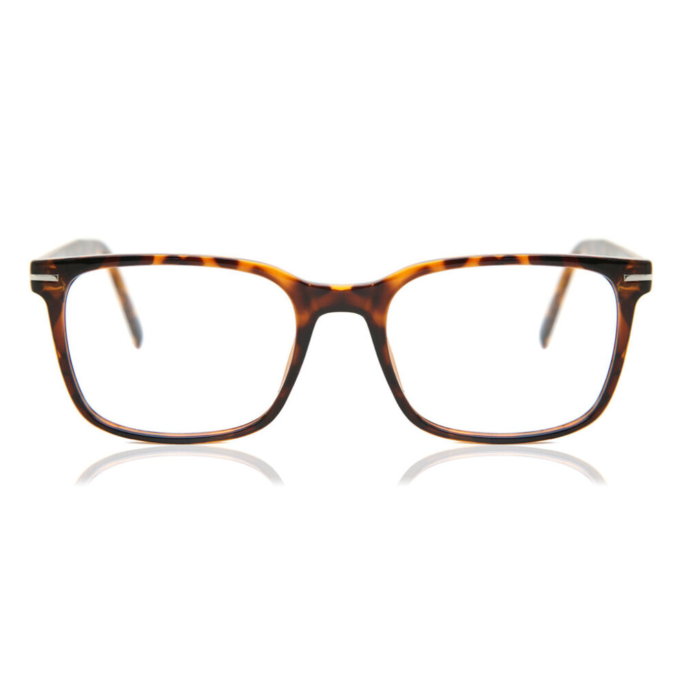 Smartbuy Collection Dark Full Rim Square Tortoise Forillon Cp119c Unisex Eyeglasses