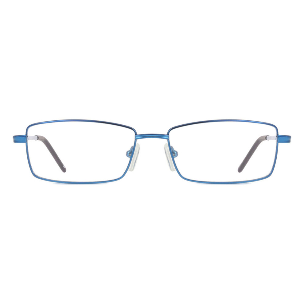 Smartbuy Collection Blue Full Rim Rectangle Purplish/Navy Leyton 510 Unisex Eyeglasses
