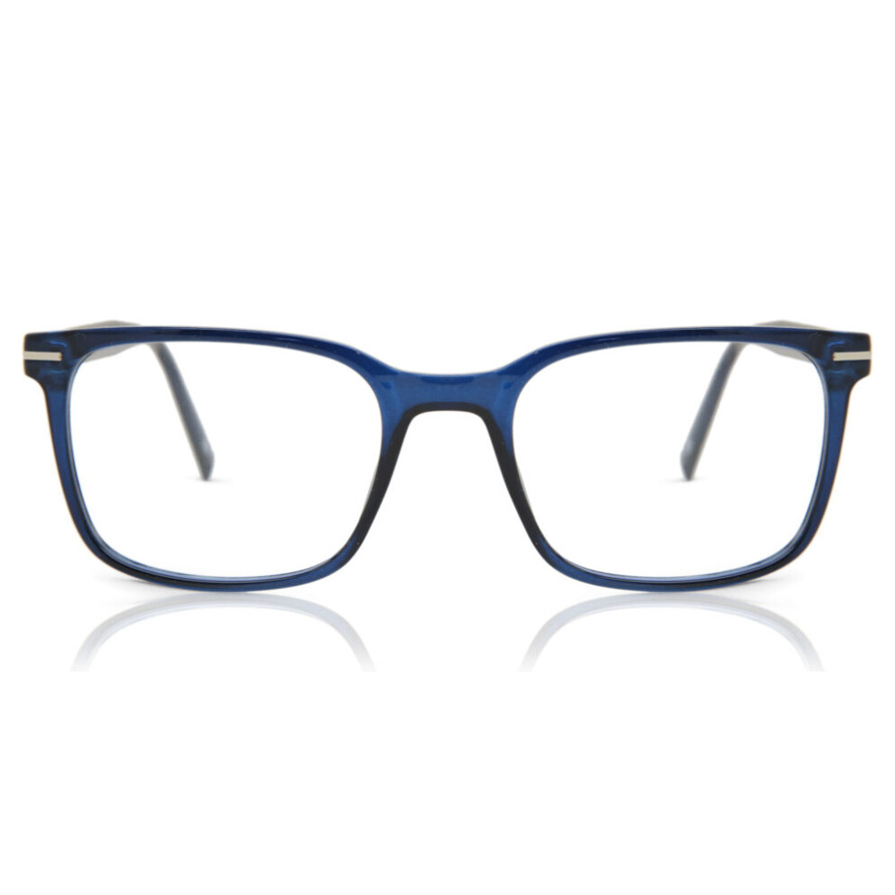 Smartbuy Collection Dark/Blue Full Rim Square Transparent Forillon Cp119b Unisex Eyeglasses