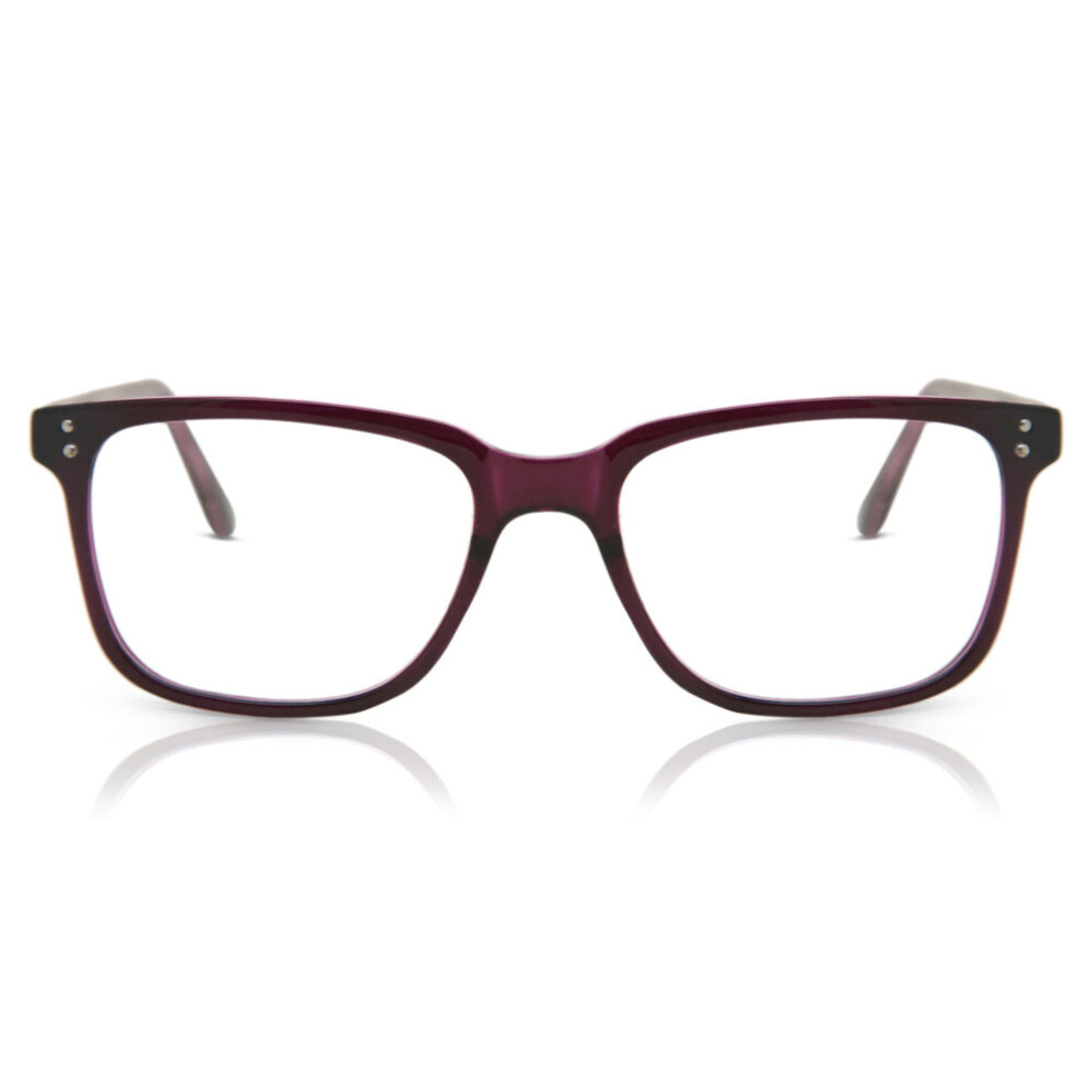 Smartbuy Collection Full Rim Square Translucent Burgundy Delilah Cp159b Women Eyeglasses