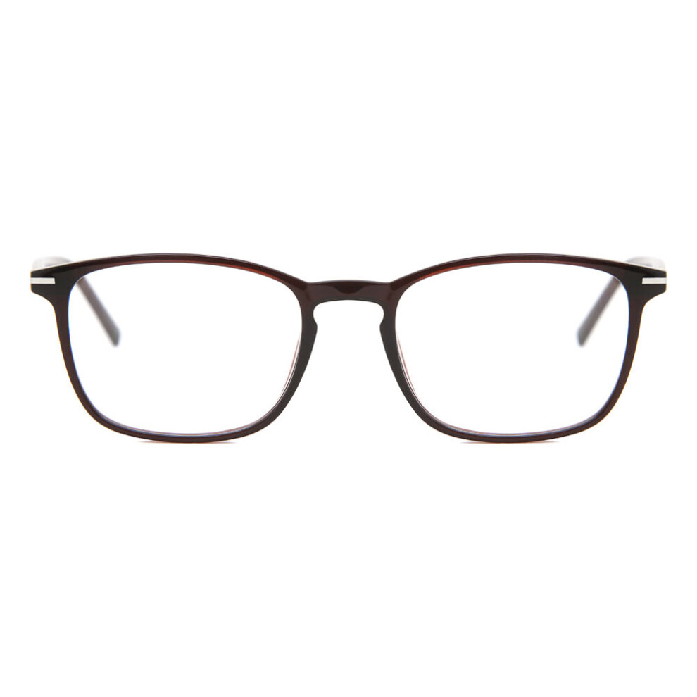 Smartbuy Collection Dark/Brown Full Rim Square Elk Ac9f Unisex Eyeglasses