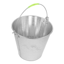 Heavy Duty Metal Water Bucket with Large Capacity and Handle for Home Garden and Outdoor Use