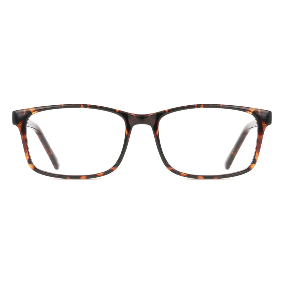 Smartbuy Collection Full Rim Rectangle Tortoise Sandy Cp150a Unisex Eyeglasses
