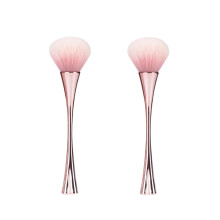Dual Pack Rose Gold Nail Dust Brush Set, Soft Bristle Acrylic Nail Cleaner for Manicure