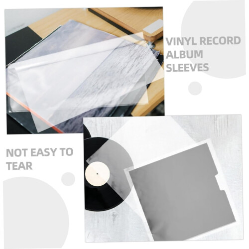 10pcs Clear Vinyl Record Outer Sleeves ScratchResistant Dustproof Protective Covers for LPs 2