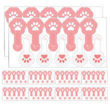 1000Stk Rosa Katzenpfote Klebeetiketten Für Geschenkboxen