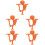 5Pièces Dentition Silicone Bébé Orange 8