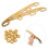 2Sets Präzisions Eiskufen Gold Für Rollschuhe 10