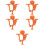5Pièces Dentition Silicone Bébé Orange 9