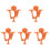 5Pièces Dentition Silicone Bébé Orange 4