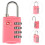 3Pièces Cadenas Rose 4 Chiffres Pour Valises Voyage Tsa 4